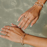 Golden Wave Pearl Bracelet