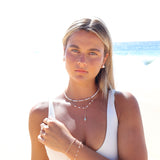 Pearl and Green Crystal Necklace