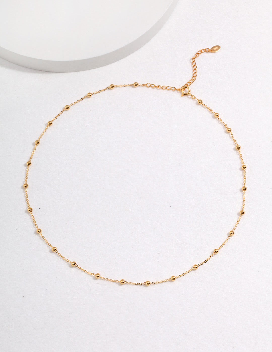 gold bead chain necklace apelila jewelry