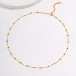 gold bead chain necklace apelila jewelry