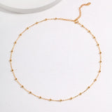 gold bead chain necklace apelila jewelry