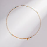 Pearl and Green Crystal Necklace