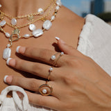 Woven Pearl Ring