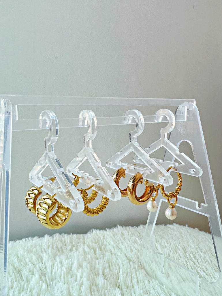 18k gold earrings collection