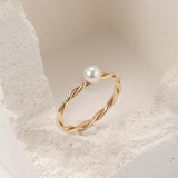 Woven Pearl Ring