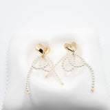 Pearl Ribbon Earrings