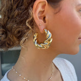 Croissant Twist Hoops