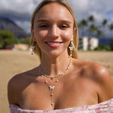 Butterfly Pearl Drop Earrings