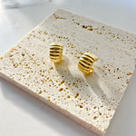 18k gold eternal hoops earrings