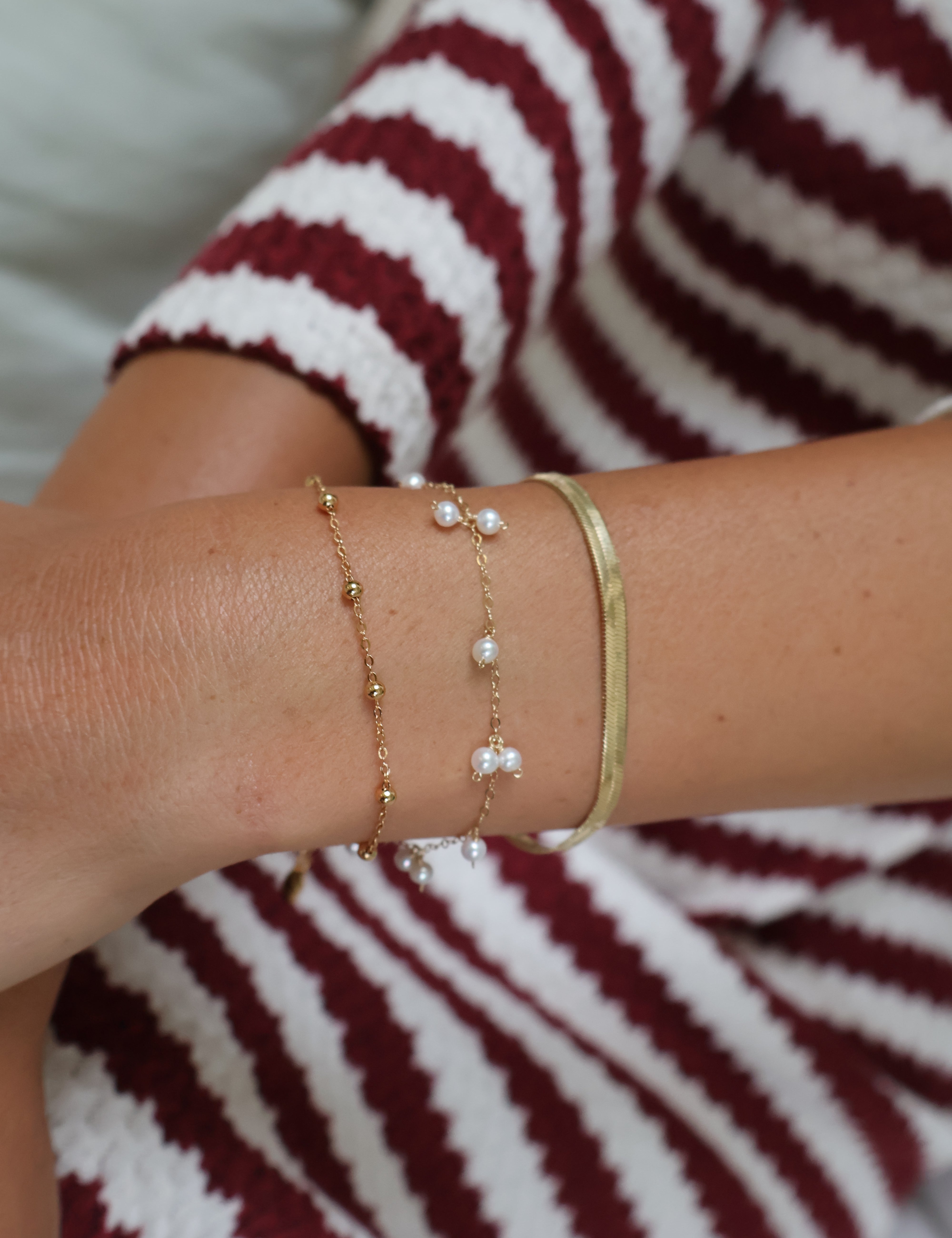 Gold Bead Chain Bracelet