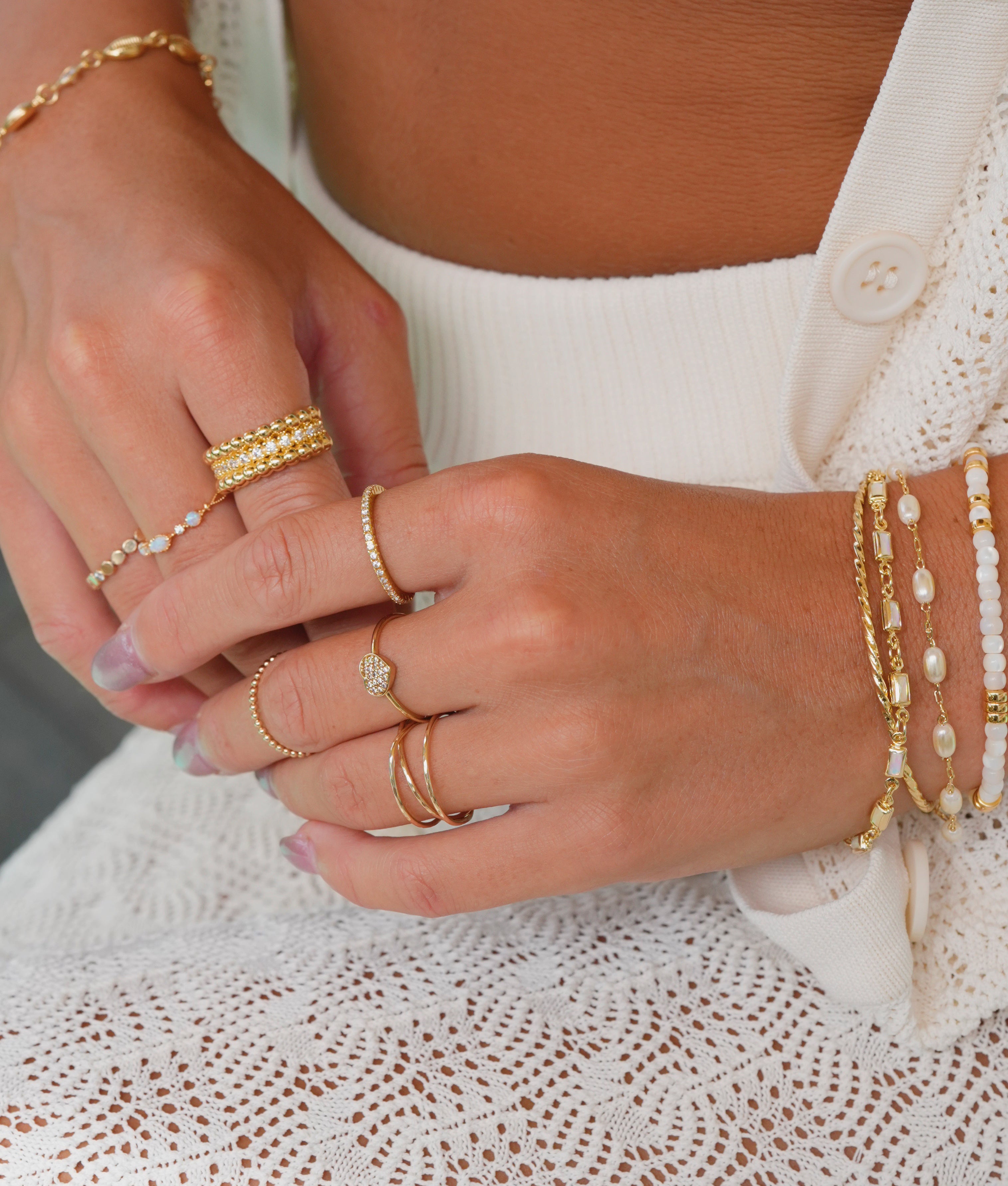 Pave Bead Ring