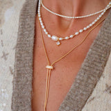 Chic Shimmer Pearl Necklace