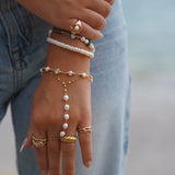 Pearl Strand Hand Chain