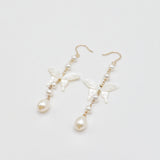 Butterfly Pearl Drop Earrings