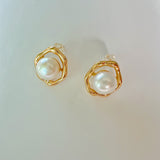 Pearl Halo Earrings