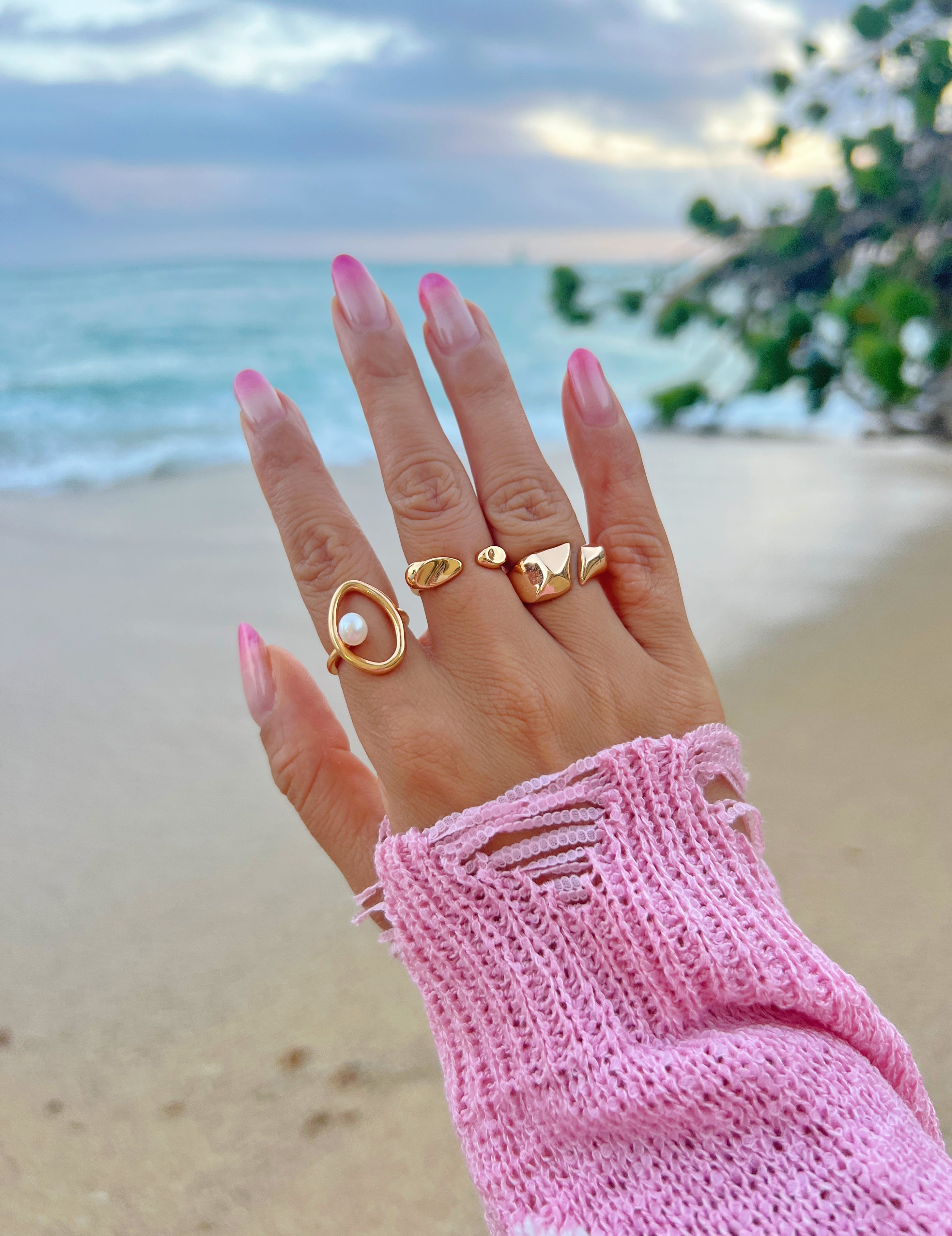 gold ring stack