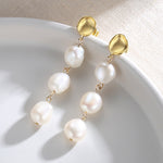 baroque pearl strand earrings apelila jewelry