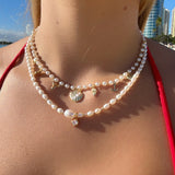 Chic Shimmer Pearl Necklace