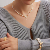 Chic Shimmer Pearl Necklace