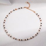 Tiger's Gaze Pearl Necklace