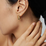 Golden Groove Hoops