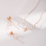Pearl Ribbon Earrings