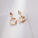 Pearl and Gold Bead Earrings