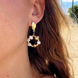 Pearl and Gold Bead Earrings