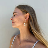 Pearl and Gold Bead Earrings