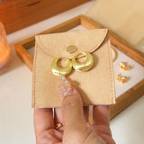 Flared Matte Gold Hoops
