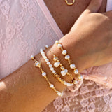 Pearl and Gold Bead Bracelet