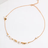 Pearl and Gold Bead Necklace