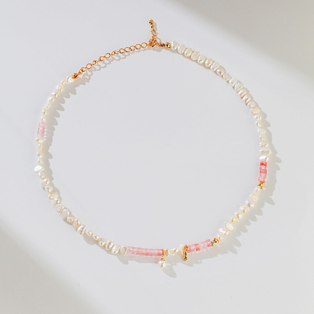 blush pearl necklace
