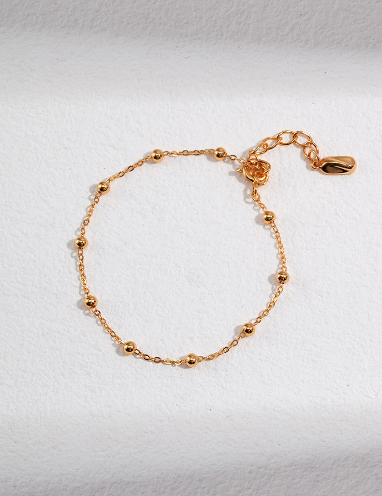 gold bead chain bracelet apelila jewelry