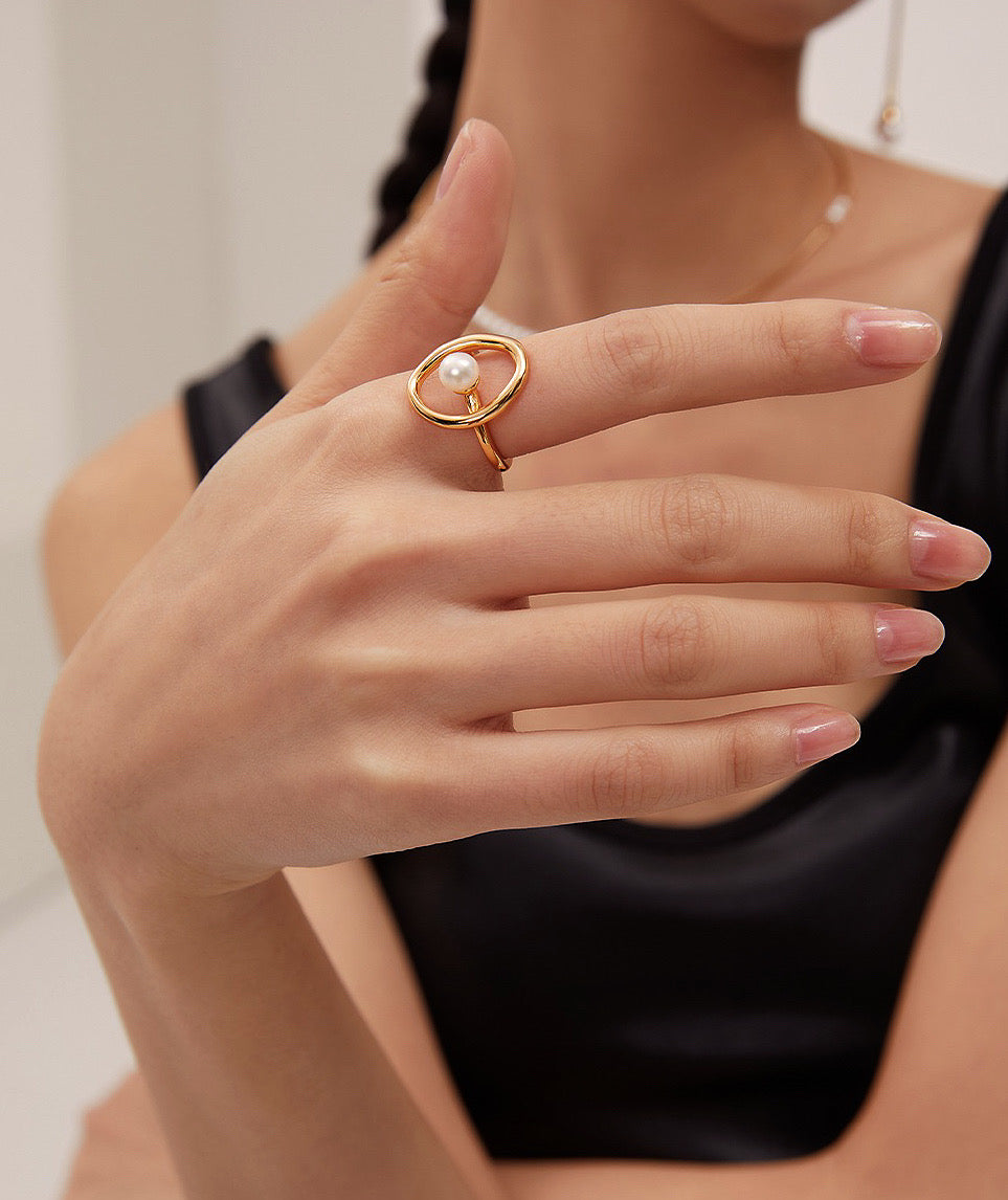 boho chic gold ring
