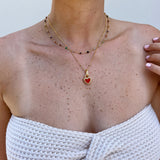 18k gold heart necklace