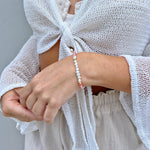 18k gold and freshwater pearl bracelet