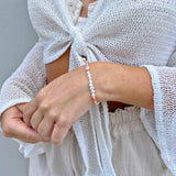 18k gold and freshwater pearl bracelet
