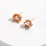 18k gold cultured freshwater pearl earrings