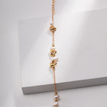 freshwater pearl and 18k gold bracelet