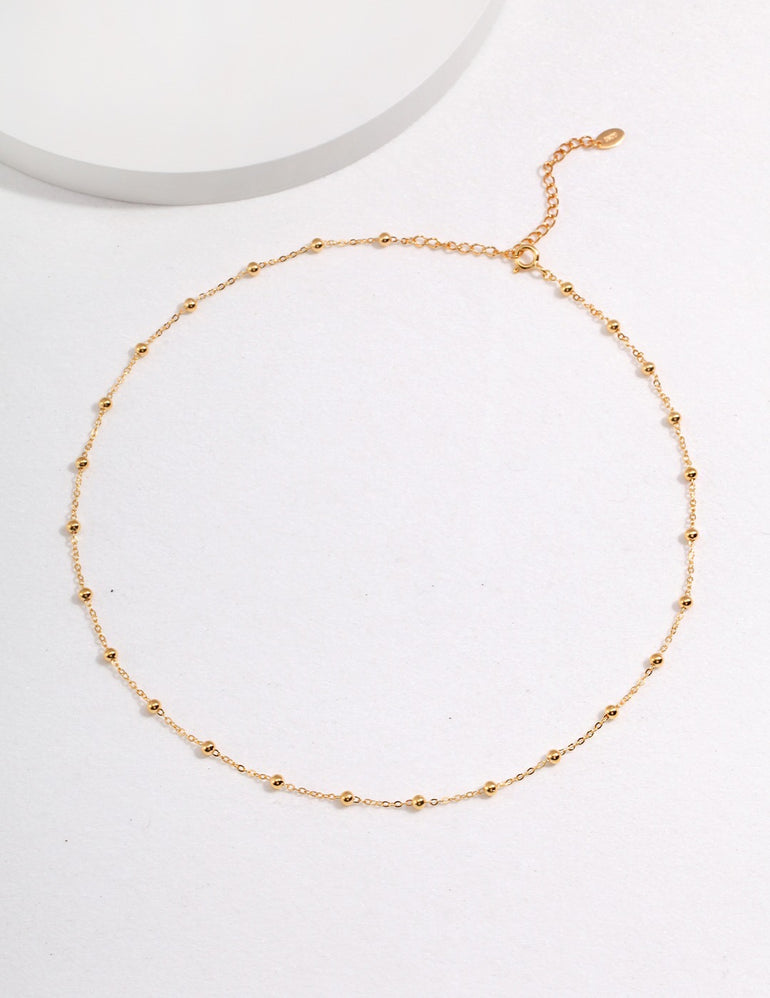 gold bead chain necklace apelila jewelry