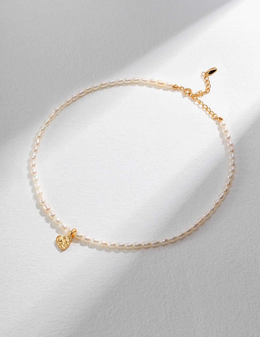 pearl heart necklace apelila jewelry